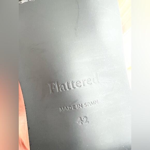 Tuckernuck NWOB flattered minou leather black woven sandals flats beach summer - Picture 9 of 10